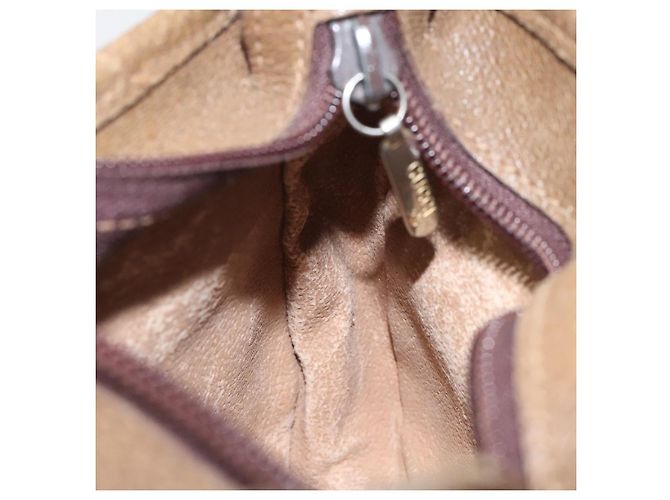 Borsa a spalla GUCCI GG Plus Supreme in pelle PVC beige oro Auth th5907 D'oro - vista 18