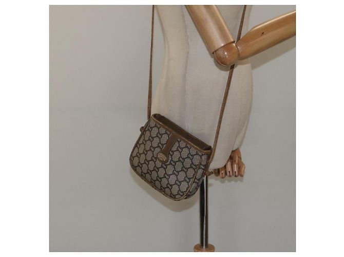 Borsa a spalla GUCCI GG Plus Supreme in pelle PVC beige oro Auth th5907 D'oro - vista 21