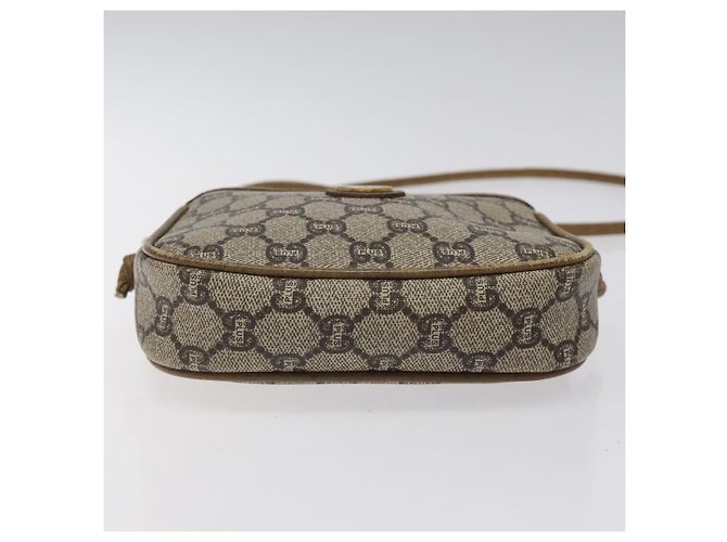 Borsa a spalla GUCCI GG Plus Supreme in pelle PVC beige oro Auth th5907 D'oro - vista 5