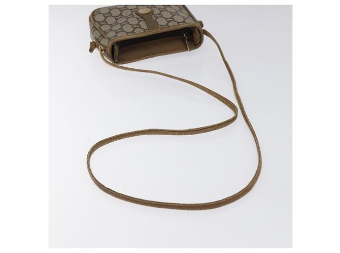 Borsa a spalla GUCCI GG Plus Supreme in pelle PVC beige oro Auth th5907 D'oro - vista 7