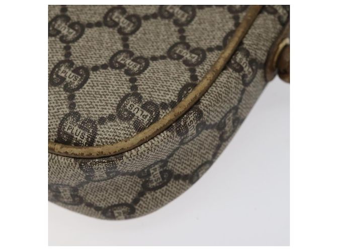 Borsa a spalla GUCCI GG Plus Supreme in pelle PVC beige oro Auth th5907 D'oro - vista 9