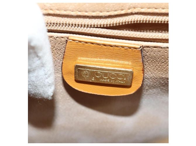 Borsa a mano GUCCI in tela 2 vie beige oro 000 46 0274 Auth th5937 - vista 18