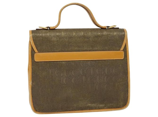Borsa a mano GUCCI in tela 2 vie beige oro 000 46 0274 Auth th5937 - vista 2