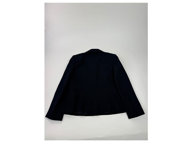 Vintage Givenchy Wolltrenchcoat schwarz - Ansicht 10