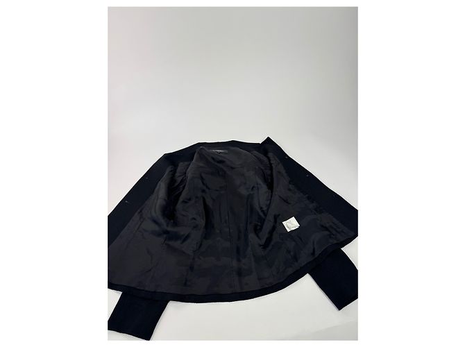 Vintage Givenchy Wolltrenchcoat schwarz - Ansicht 12