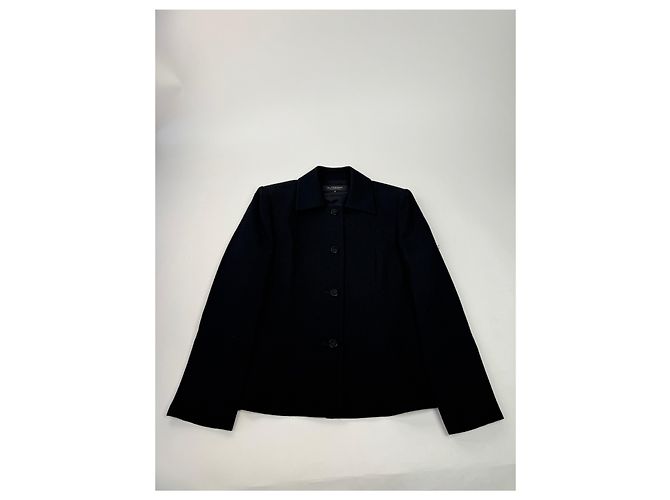 Vintage Givenchy Wolltrenchcoat schwarz - Ansicht 14