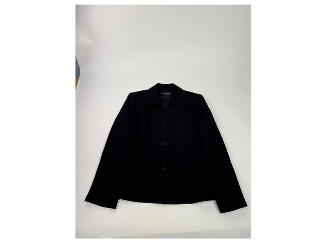 Vintage Givenchy Wolltrenchcoat schwarz - Ansicht 5