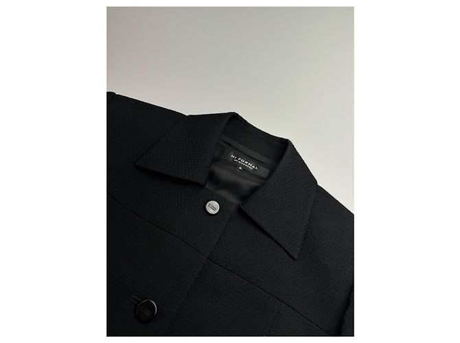 Vintage Givenchy Wolltrenchcoat schwarz - Ansicht 6
