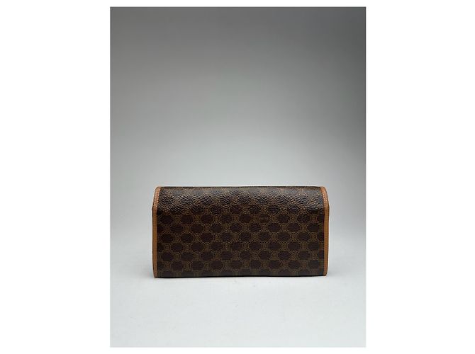 Triomphe Céline Vintage Celine Paris Leather monogram Wallet Brown - view 2