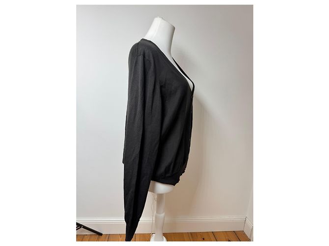 Vintage Etro Wollcardigan 48/M Anthrazitgrau - Ansicht 2