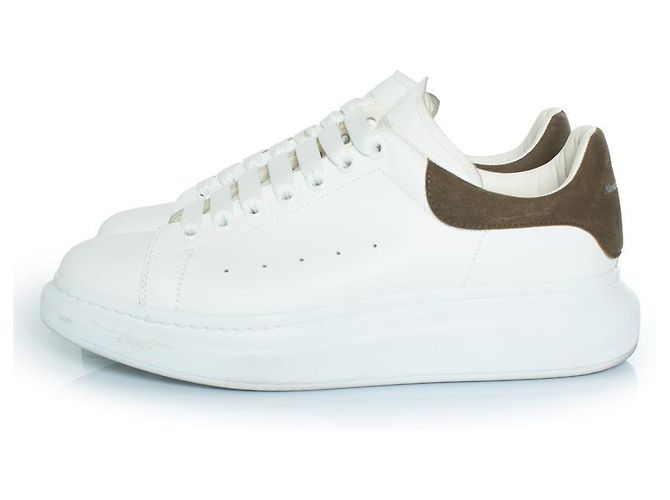 Alexander McQueen, Sneakers Oversized Larry Bianco Verde - vista 2
