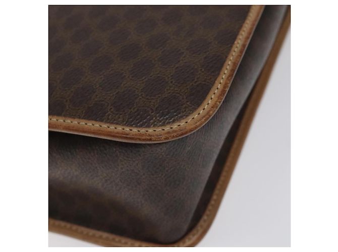 Céline Borsa a spalla in tela Macadam CELINE in pelle PVC marrone oro Auth 119211 D'oro - vista 15
