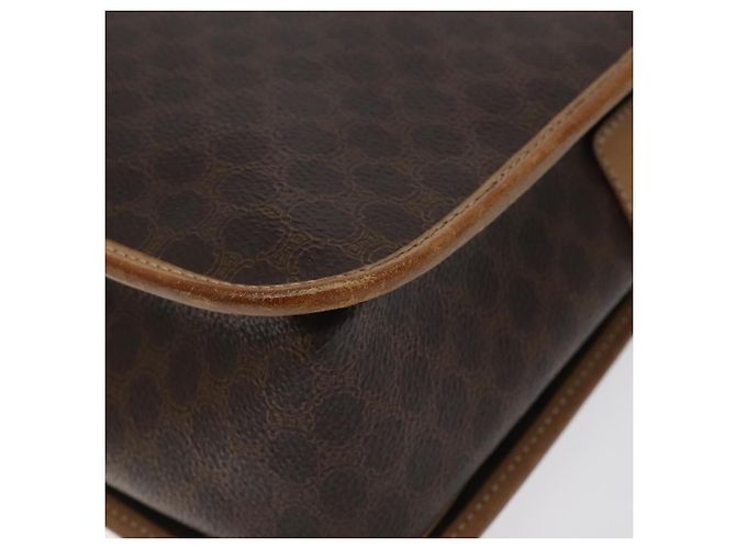 Céline Borsa a spalla in tela Macadam CELINE in pelle PVC marrone oro Auth 119211 D'oro - vista 16