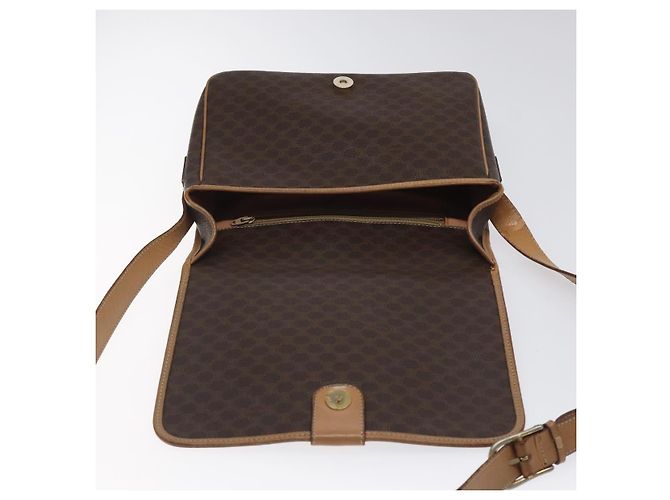 Céline Borsa a spalla in tela Macadam CELINE in pelle PVC marrone oro Auth 119211 D'oro - vista 19