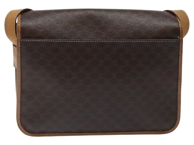 Céline Borsa a spalla in tela Macadam CELINE in pelle PVC marrone oro Auth 119211 D'oro - vista 2