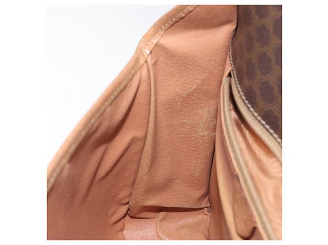 Céline Borsa a spalla in tela Macadam CELINE in pelle PVC marrone oro Auth 119211 D'oro - vista 21
