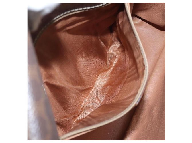 Céline Borsa a spalla in tela Macadam CELINE in pelle PVC marrone oro Auth 119211 D'oro - vista 22