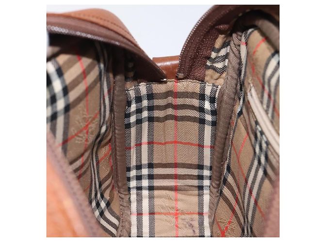 Autre Marque Borsa a Spalla Burberrys in Pelle Marrone Oro Auth ep8711 D'oro - vista 19