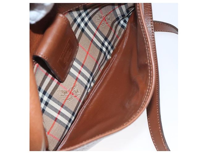 Autre Marque Borsa a Spalla Burberrys in Pelle Marrone Oro Auth ep8711 D'oro - vista 20