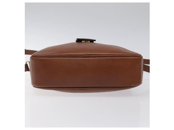 Autre Marque Borsa a Spalla Burberrys in Pelle Marrone Oro Auth ep8711 D'oro - vista 5