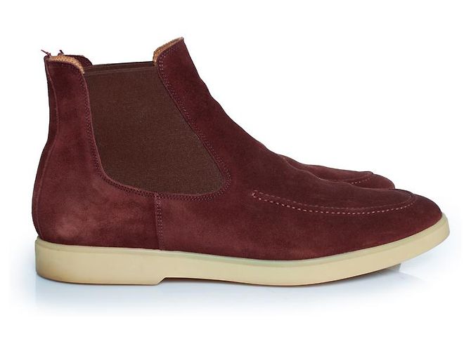 Autre Marque Aurelien, botas Chelsea en burdeos Roja - vista 4