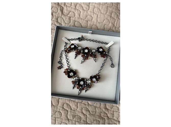 Set Collana Bracciale e Orecchini Dior Argentato Argento - vista 2