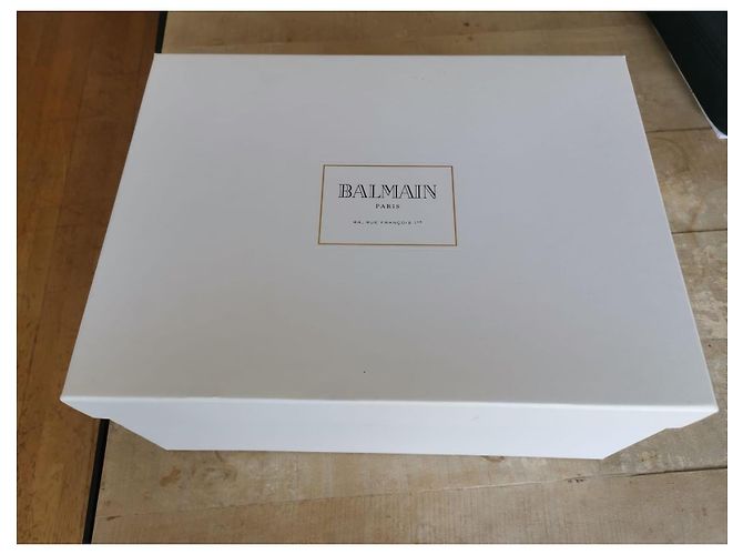 Borsa Balmain x Aurélie Bidermann in vitello scamosciato rosso - vista 7