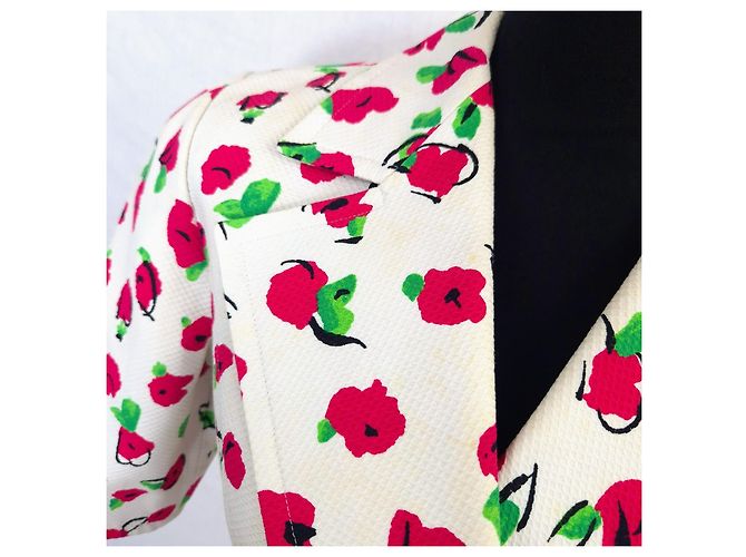 Guy Laroche komplett mit Mohnblumenjacke und -rock Weiß Mehrfarben - Ansicht 7