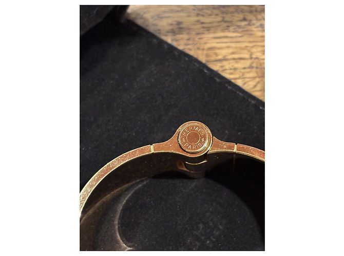 Hermès Bracelete GM Hermes Charnier Preto Dourado - vista 9