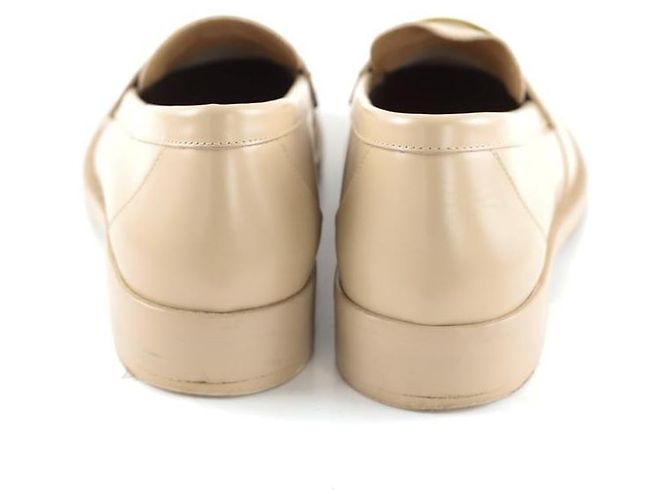 Chanel Mocassini in pelle beige - vista 2