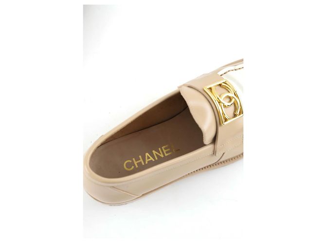 Chanel Mocassini in pelle beige - vista 3