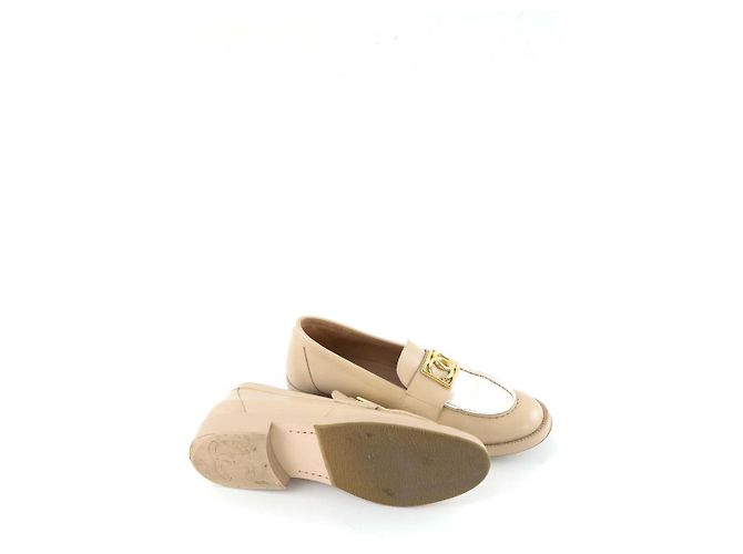 Chanel Mocassini in pelle beige - vista 5