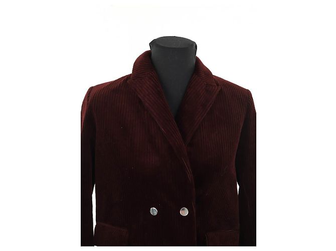 Roseanna Chaqueta de algodón burdeos - vista 2