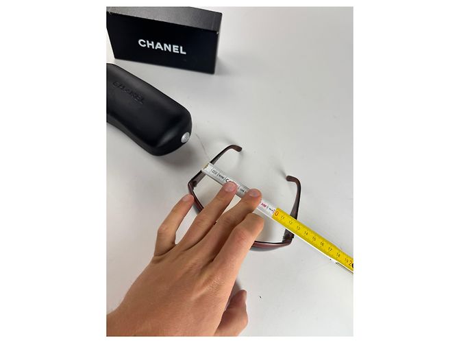 Vintage Chanel CC Sonnenbrille rot - Ansicht 8