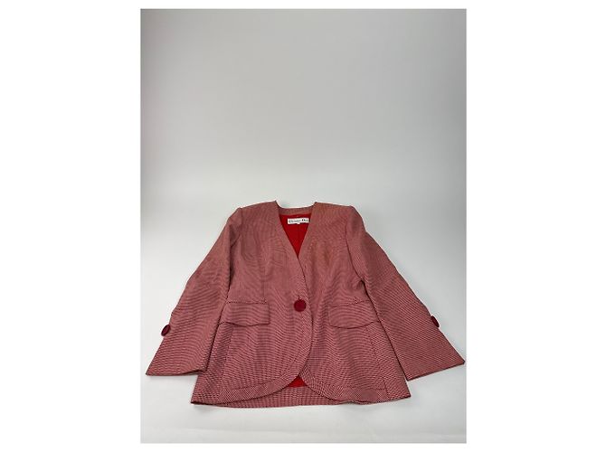 Blazer trench vintage Dior rosso bianco L - vista 13