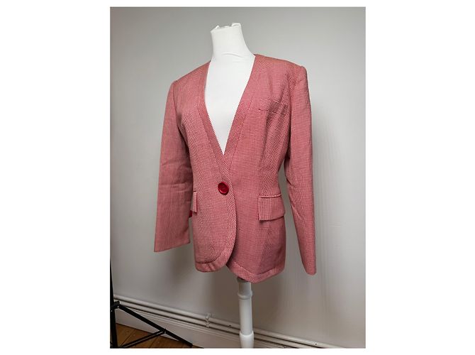 Blazer trench vintage Dior rosso bianco L - vista 14
