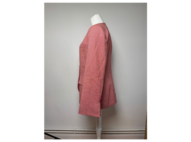 Blazer trench vintage Dior rosso bianco L - vista 2