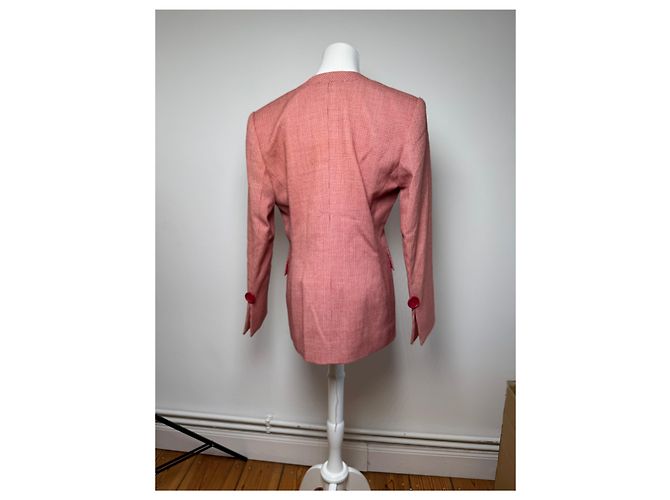 Blazer trench vintage Dior rosso bianco L - vista 3