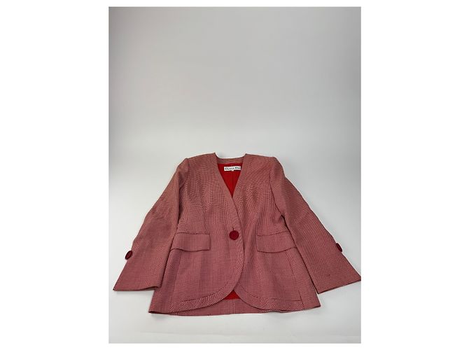 Blazer trench vintage Dior rosso bianco L - vista 4