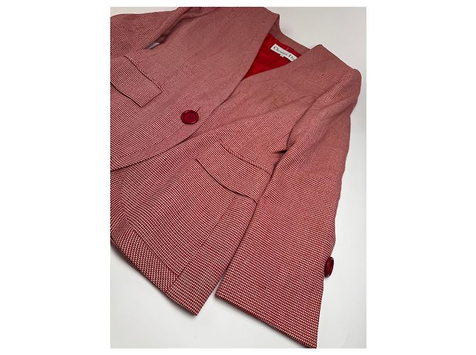 Blazer trench vintage Dior rosso bianco L - vista 5
