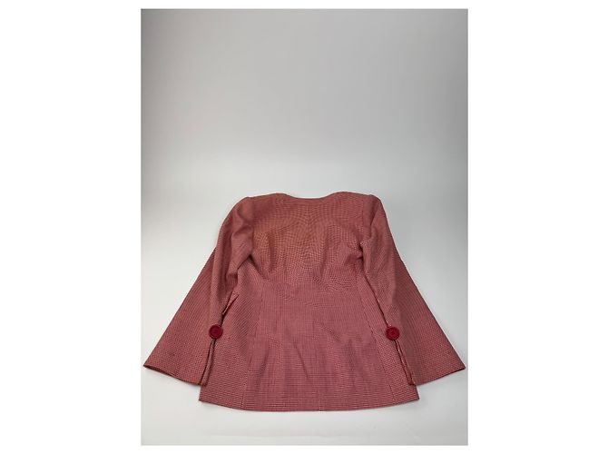 Blazer trench vintage Dior rosso bianco L - vista 7