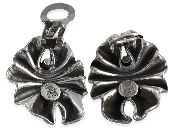 Brincos Georg Jensen em ouro amarelo 18k/prata esterlina - vista 2