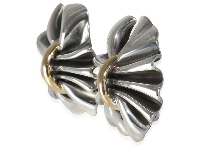 Brincos Georg Jensen em ouro amarelo 18k/prata esterlina - vista 3