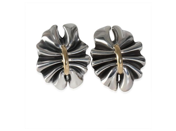 Brincos Georg Jensen em ouro amarelo 18k/prata esterlina - vista 5
