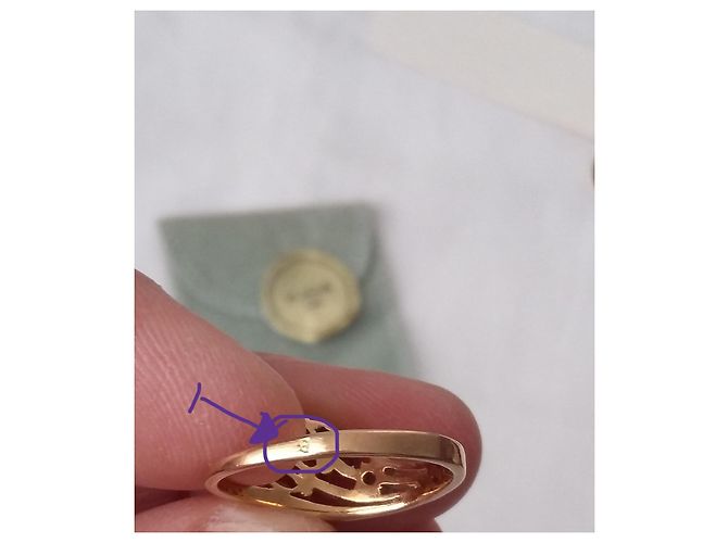 Autre Marque Eccellenti condizioni - placcato oro certificato - T.54 Bianco D'oro Gold hardware - vista 2