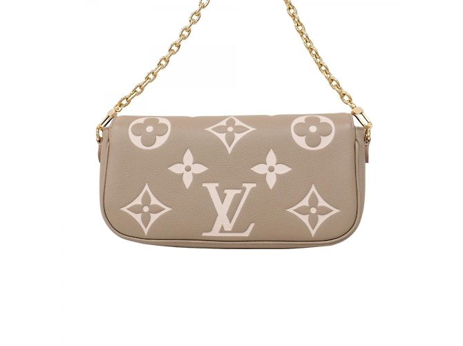 Borsa a Spalla Ivy Monogram Empreinte Louis Vuitton Grigio Crudo - vista 7
