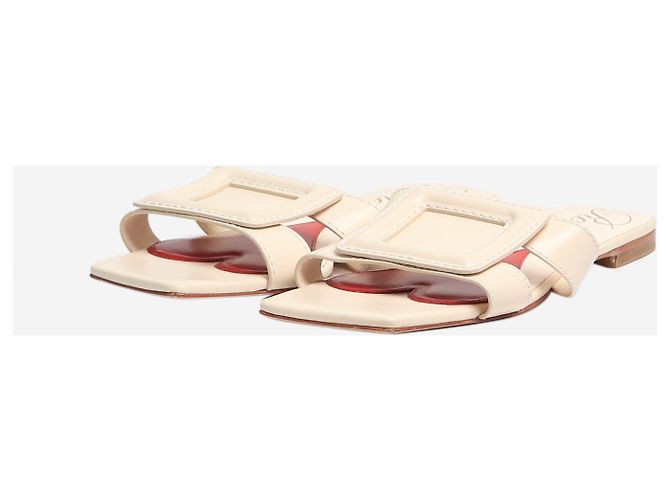 Roger Vivier Sandales plates crème - taille EU 39 - vue 2