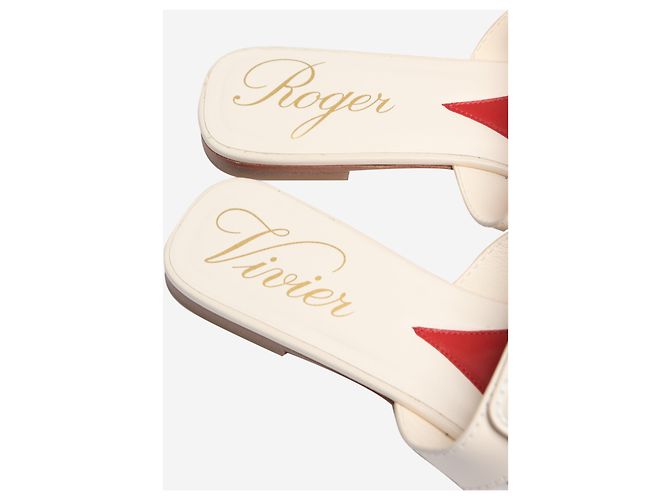 Roger Vivier Sandales plates crème - taille EU 39 - vue 5