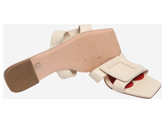 Roger Vivier Sandales plates crème - taille EU 39 - vue 7
