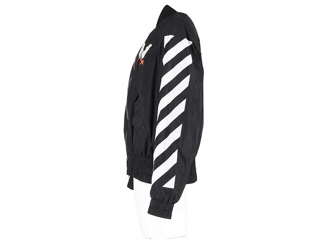 Off White Veste bomber en polyamide noir brodée d'un aigle Off-White - vue 5